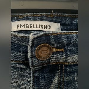 Embellish distressed jeans